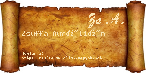 Zsuffa Aurélián névjegykártya